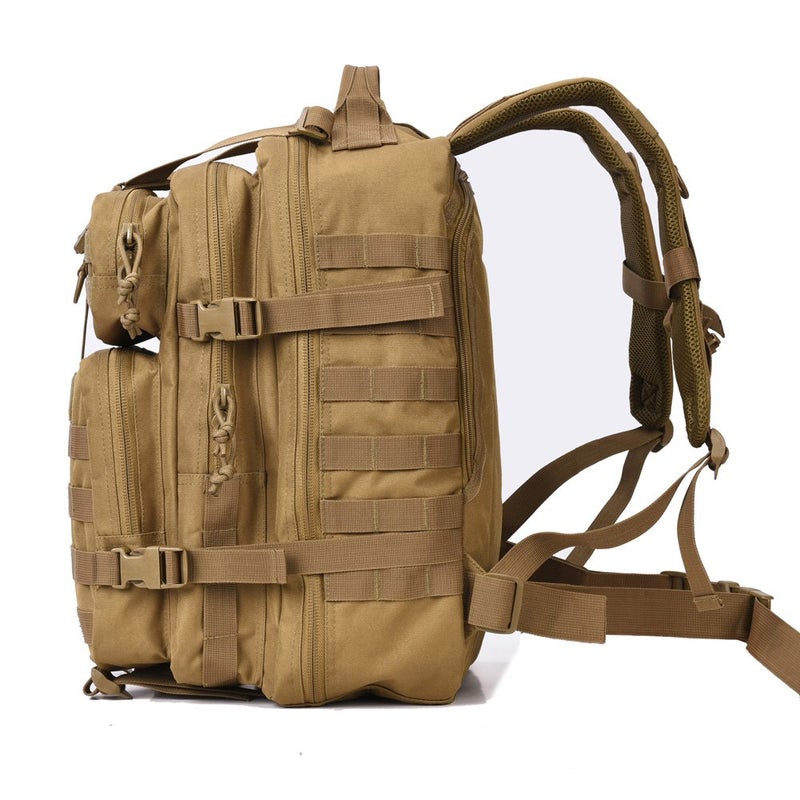 REEBOW GEAR Military Tactical Backpack 3 Day Assault Pack Army Molle Bag Backpacks Rucksack 35L Tan - Image 4